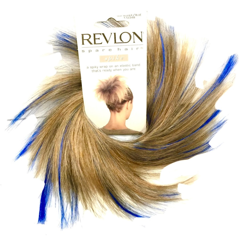 Blonde Blue Spike Hair Wrap